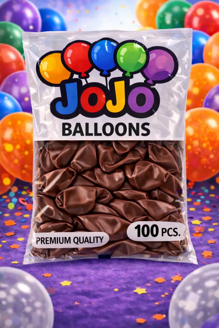 JoJo Kahverengi Balon 100’lü Paket - Toptan Parti Malzemesi