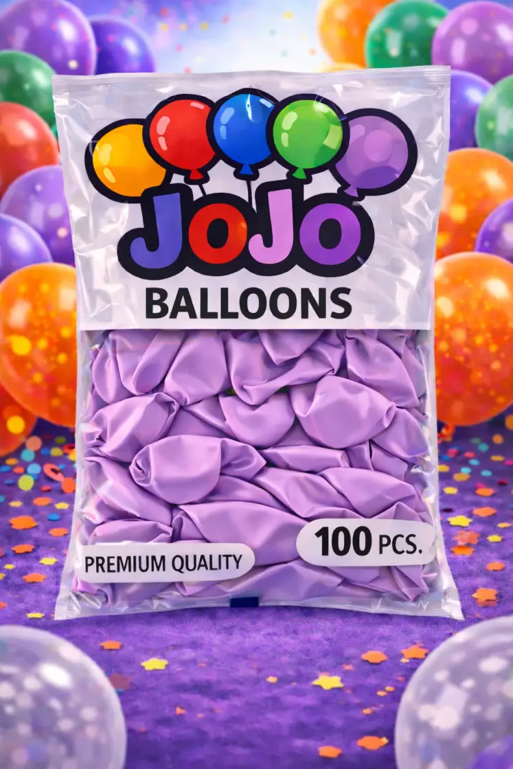 JoJo Lila Balon 100’lü Paket - Toptan Parti Malzemesi