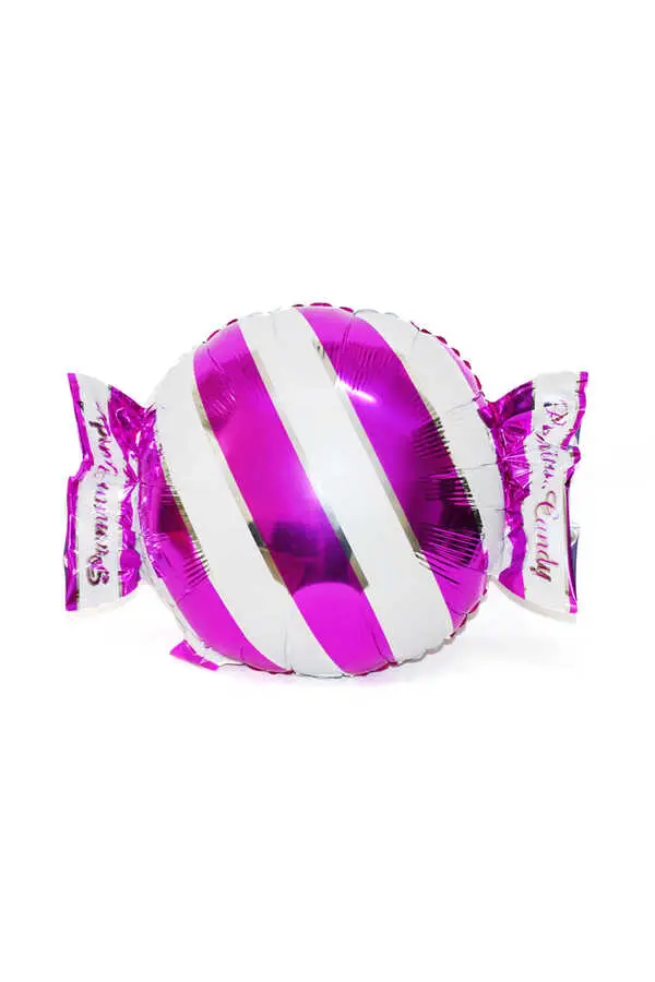 Şeker Pembe Çizgili Folyo - Toptan Parti Malzemesi