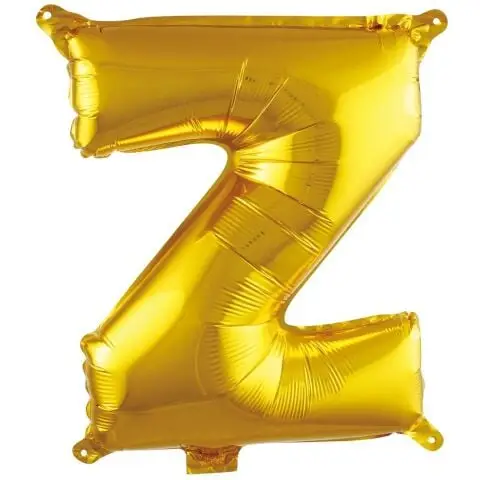 Z- HARF 16 İNC GOLD RENK BALON 36 CM - Toptan Parti Malzemesi