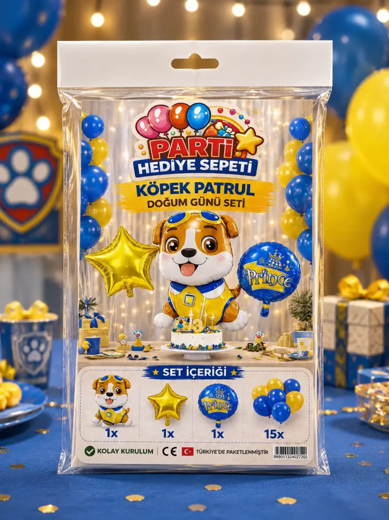 Köpek Patrul Doğum Günü Seti - Toptan Parti Malzemesi