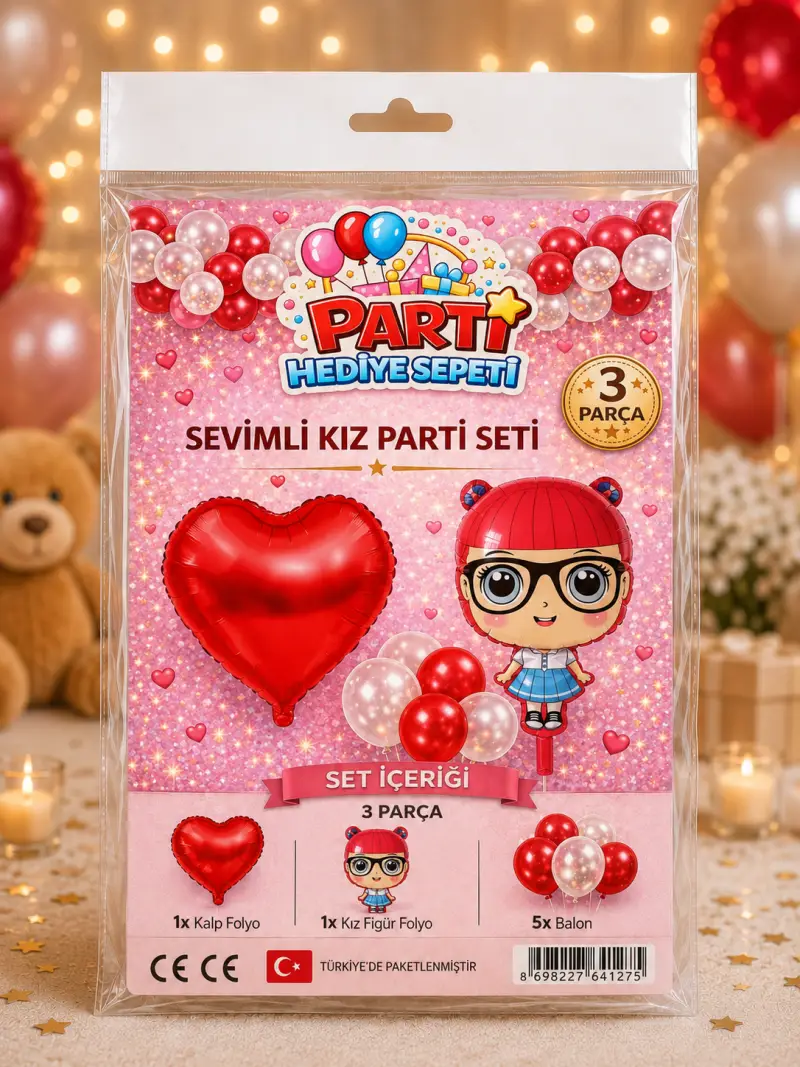 Sevimli Mini Kız Parti Seti