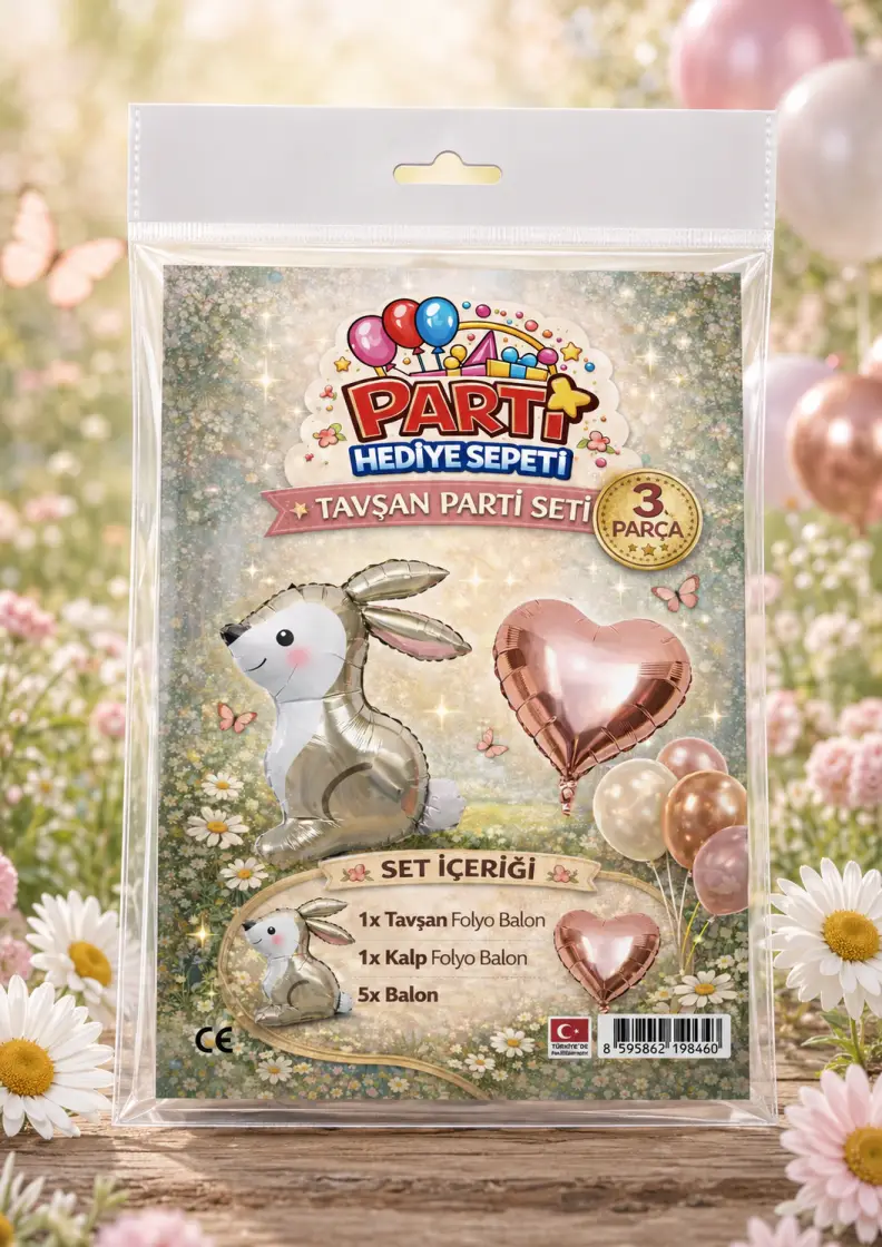 Tavşan Temalı Mini Parti Seti