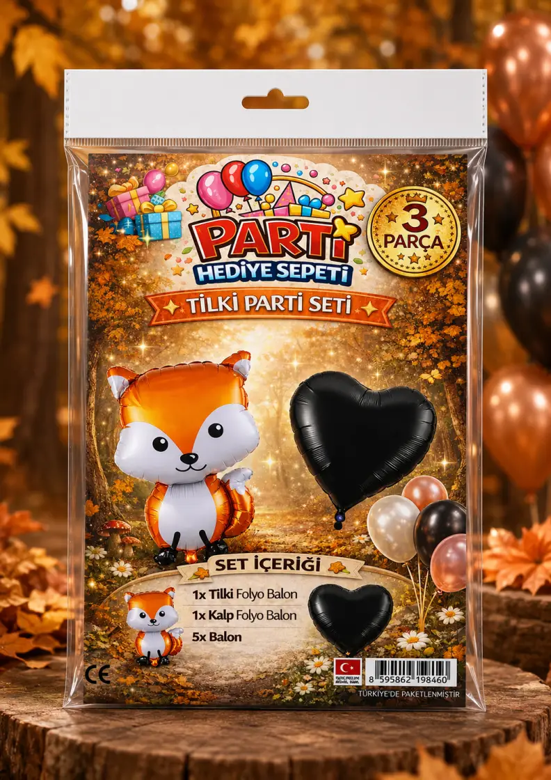 Tilki Temali Mini Parti Seti