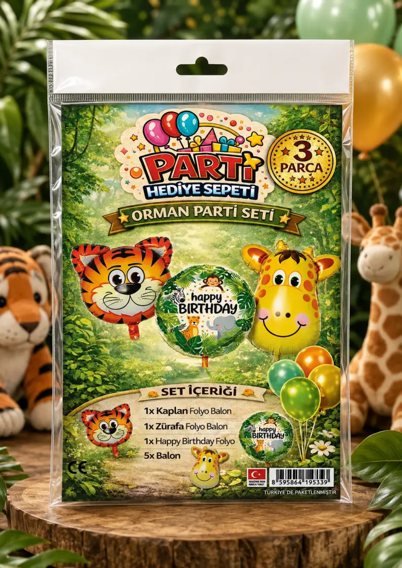 Safari Kafalar Mini Parti Seti - Toptan Parti Malzemesi
