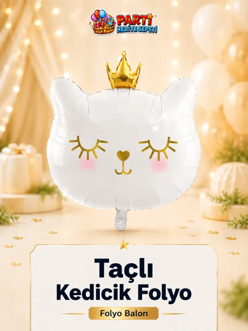 Taçlı Kedicik Folyo