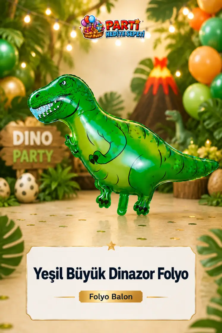 Yeşil Büyük Dinazor Folyo