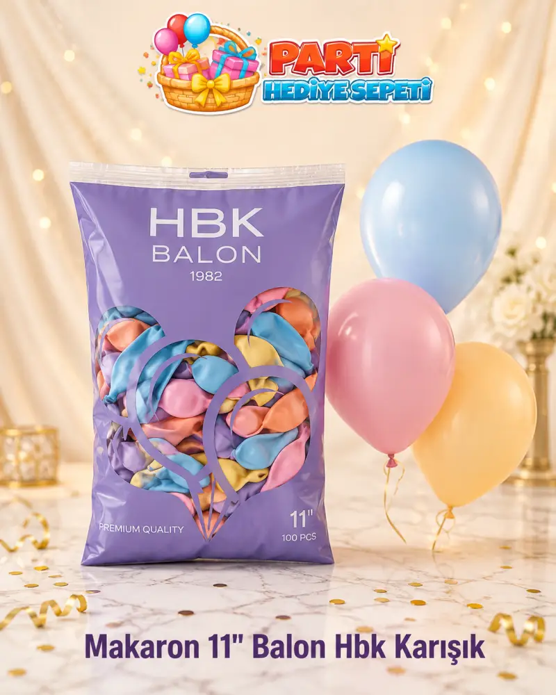 Makaron 11" Karışık Balon (HBK) - Toptan Parti Malzemesi
