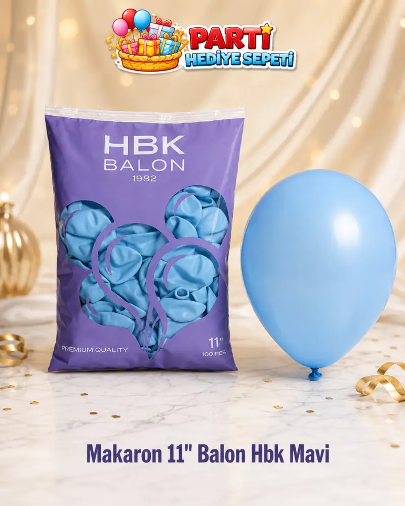 Makaron 11" Mavi Balon (HBK) - Toptan Parti Malzemesi