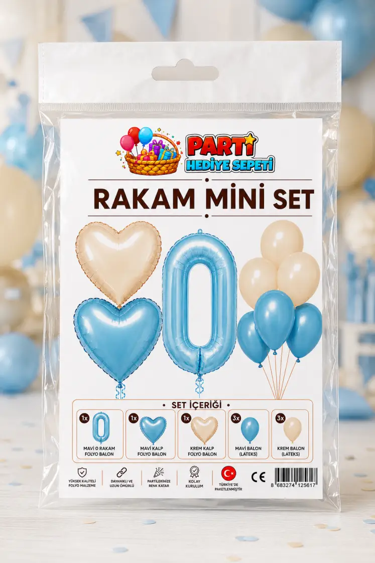 Mavi Rakam Mini Parti Seti (0)