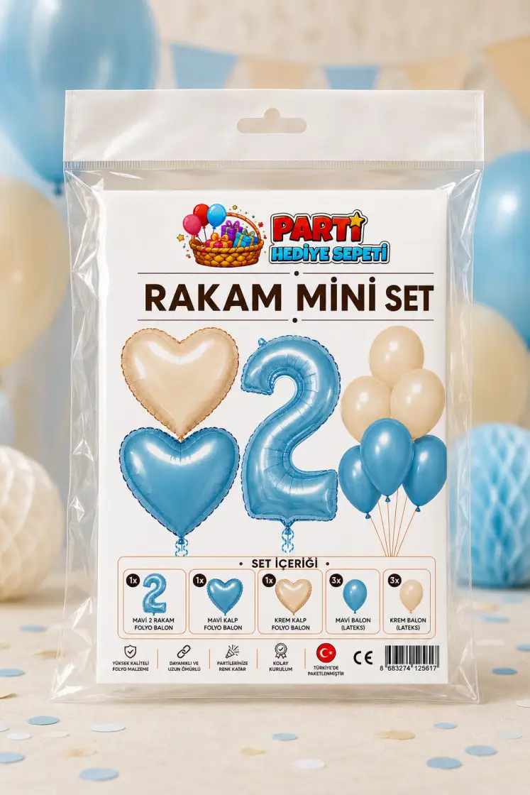 Mavi Rakam Mini Parti Seti (2)