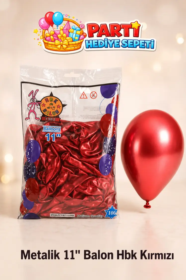 Metalik 11" Kırmızı Balon (HBK)