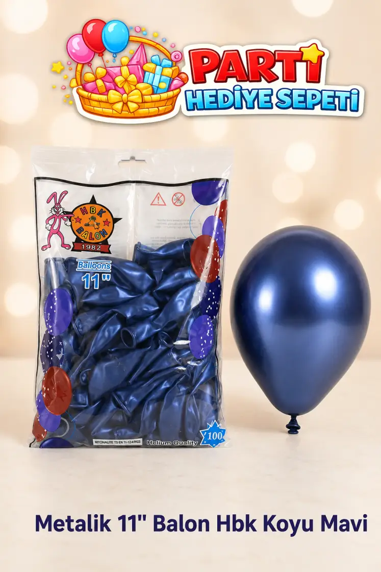 Metalik 11" Koyu Mavi Balon (HBK)