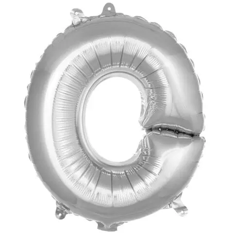 O- HARF 16 İNC GÜMÜŞ RENK BALON 36 CM - Toptan Parti Malzemesi