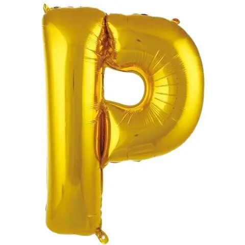 P- HARF 34 İNC GOLD RENK BALON 76 CM - Toptan Parti Malzemesi