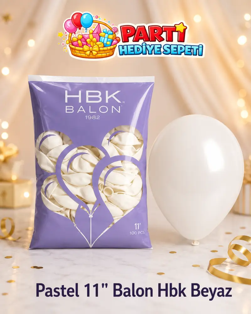 Pastel 11" Beyaz Balon (HBK)