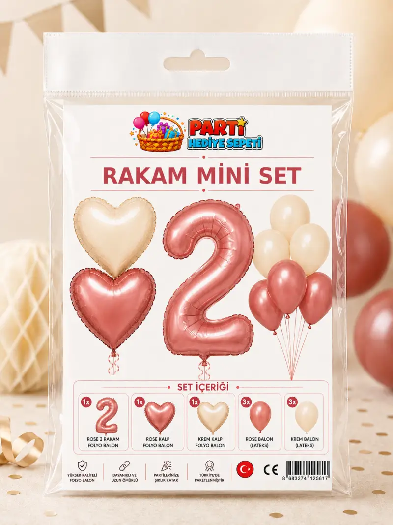 Rosegold Rakam Mini Parti Seti (2)