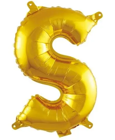 S- HARF 16 İNC GOLD RENK BALON 36 CM - Toptan Parti Malzemesi