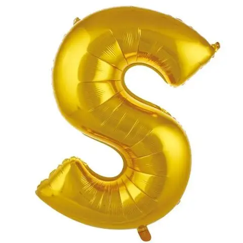S- HARF 34 İNC GOLD RENK BALON 76 CM - Toptan Parti Malzemesi
