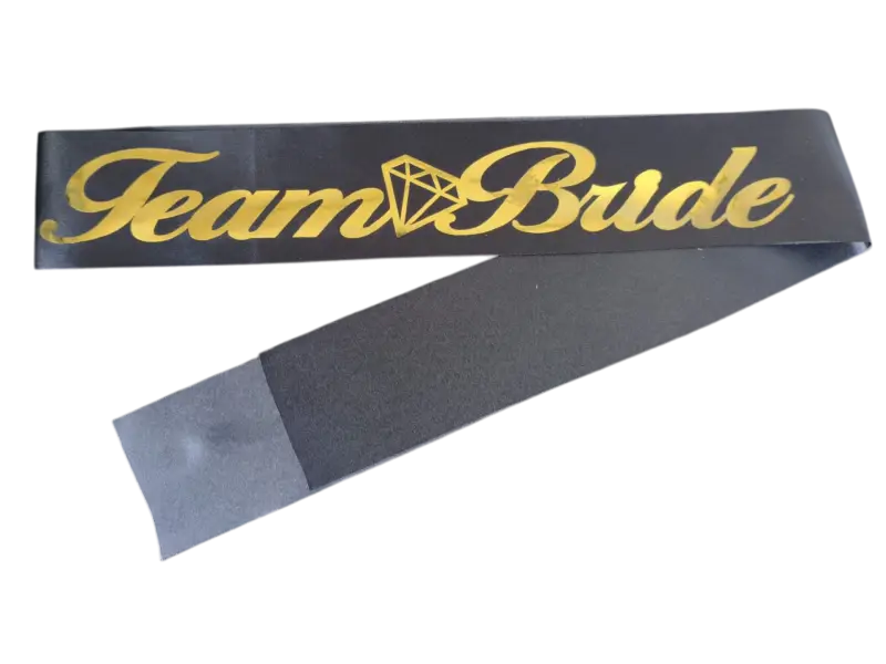 TEAM BRİDE KUŞAK SİYAH GOLD - Toptan Parti Malzemesi