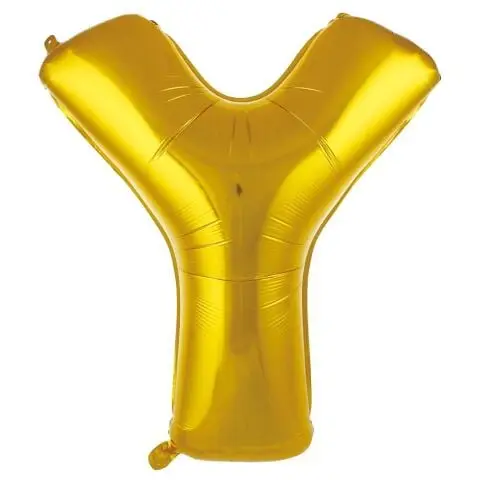 Y- HARF 34 İNC GOLD RENK BALON 76 CM - Toptan Parti Malzemesi
