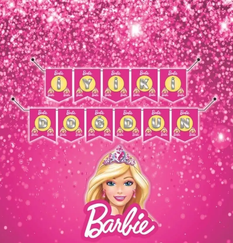 YAZI ZARF BANNER BARBİE - Toptan Parti Malzemesi