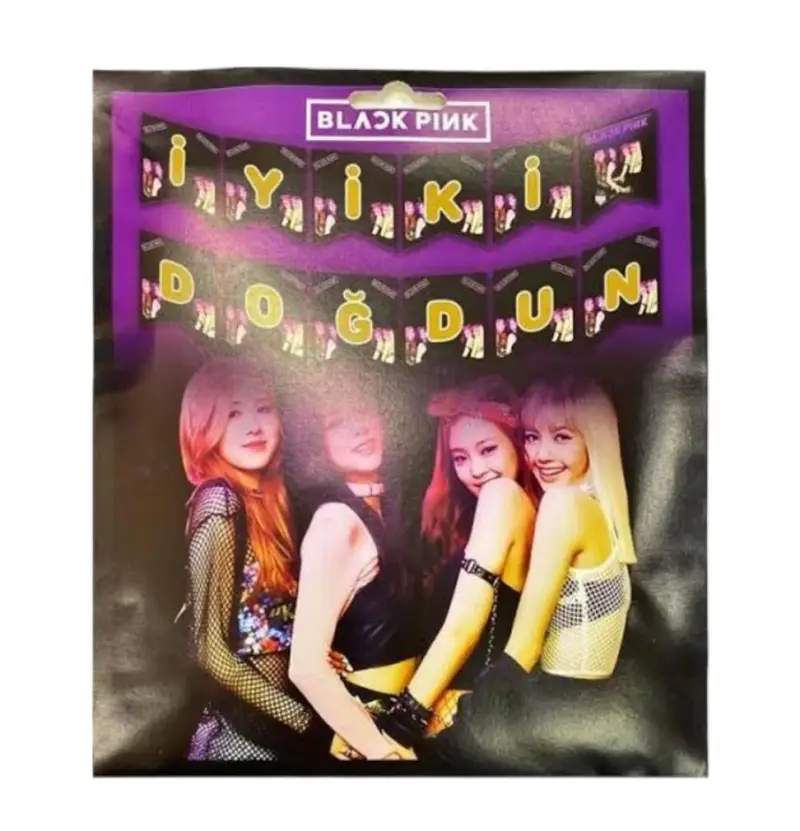 YAZI ZARF BANNER BLACKPINK - Toptan Parti Malzemesi