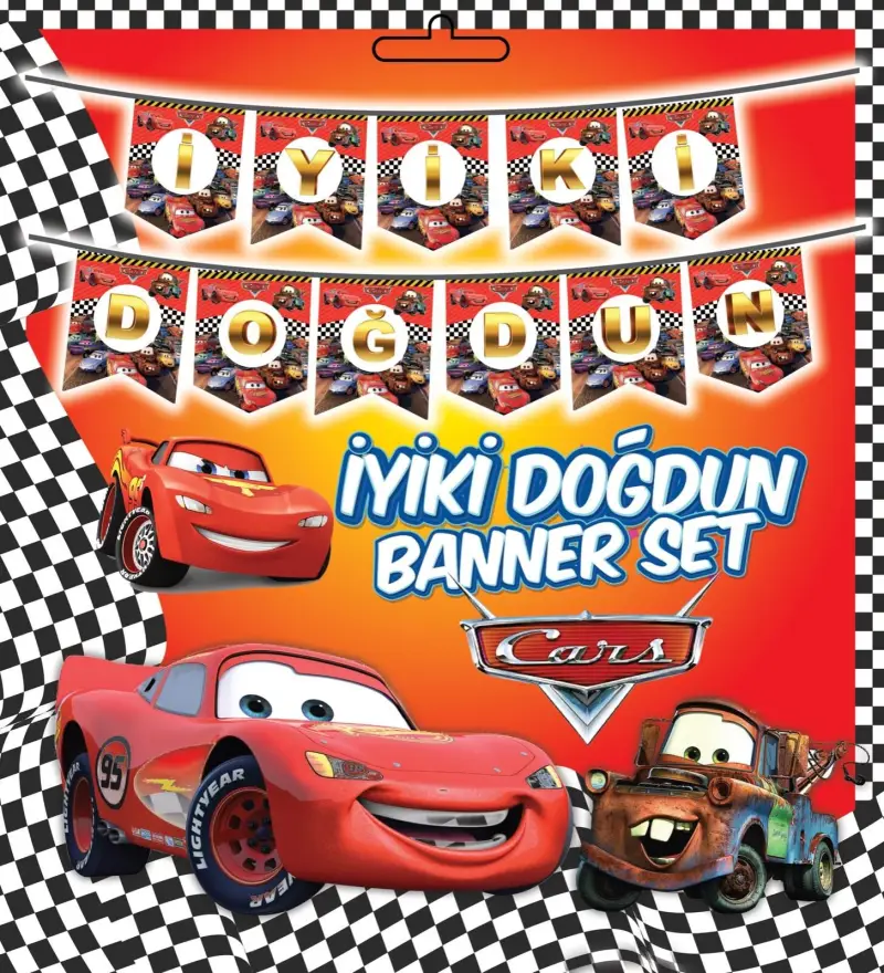 YAZI ZARF BANNER CARS - Toptan Parti Malzemesi