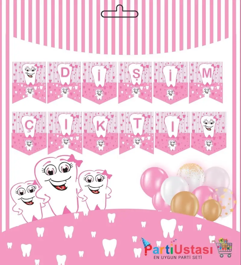 YAZI ZARF BANNER DİŞ PEMBE - Toptan Parti Malzemesi