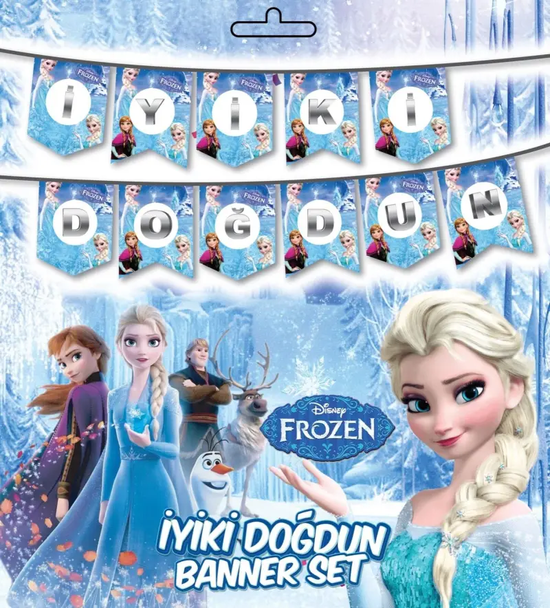 YAZI ZARF BANNER FROZEN - Toptan Parti Malzemesi