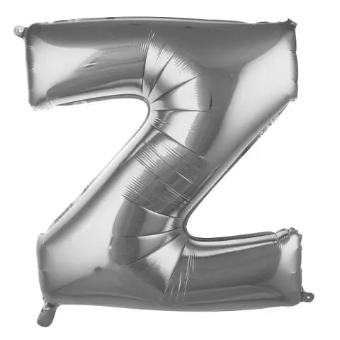 Z- HARF 34 İNC GÜMÜŞ RENK BALON 76 CM - Toptan Parti Malzemesi