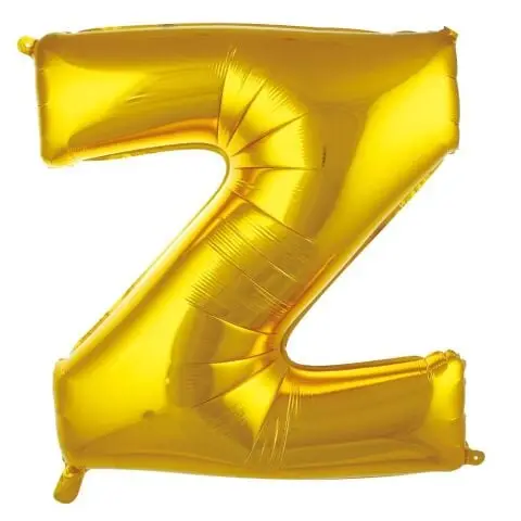 Z- HARF 34 İNC GOLD RENK BALON 76 CM - Toptan Parti Malzemesi